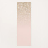 Elegant Girly Gold Roos Pink Glitter Ombre Yogamat (Voorkant)