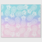Elegant Girly Gradient Panapple Pattern Colorful Cadeaupapier (Vlak)