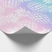 Elegant Girly Gradient Panapple Pattern Colorful Cadeaupapier (Hoek)