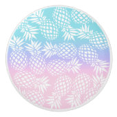 Elegant Girly Gradient Panapple Pattern Colorful Keramische Knop (Voorkant)