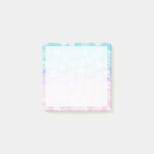 Elegant Girly Gradient Panapple Pattern Colorful Post-it® Notes (Voorkant)