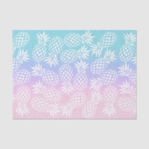 Elegant Girly Gradient Panapple Pattern Colorful Tissuepapier