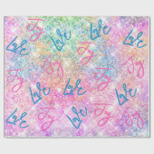 Elegant girly iridescent glitter unicorn regenboog cadeaupapier (Vlak)