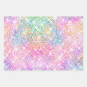 Elegant girly iridescent unicorn regenboog inpakpapier vel (Voorkant)
