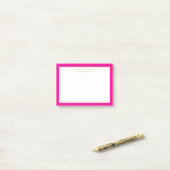 Elegant Girly Magenta Gold Border op maat Post-it® Notes (Op bureau)