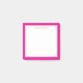 Elegant & Girly Magenta/White/Gold Personalized Post-it® Notes (Voorkant)