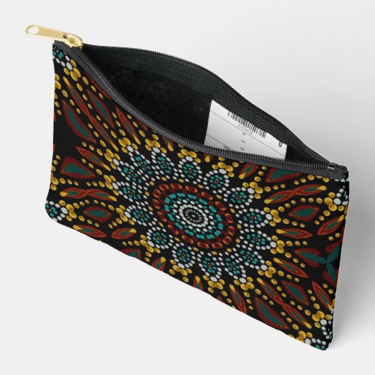 Elegant Girly Modern Stijlvol Dot Mandala Patroon Etui (Open)