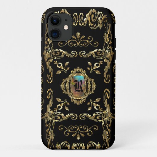 Elegant Girly Monogram Case-Mate iPhone Case (Achterkant)