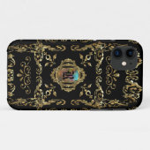 Elegant Girly Monogram Case-Mate iPhone Case (Achterkant (horizontaal))