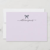 Elegant Girly Monogram Name Script Cute Paars Notitiekaartje (Voorkant)