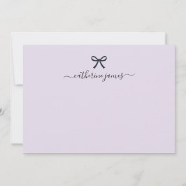 Elegant Girly Monogram Name Script Cute Paars Notitiekaartje