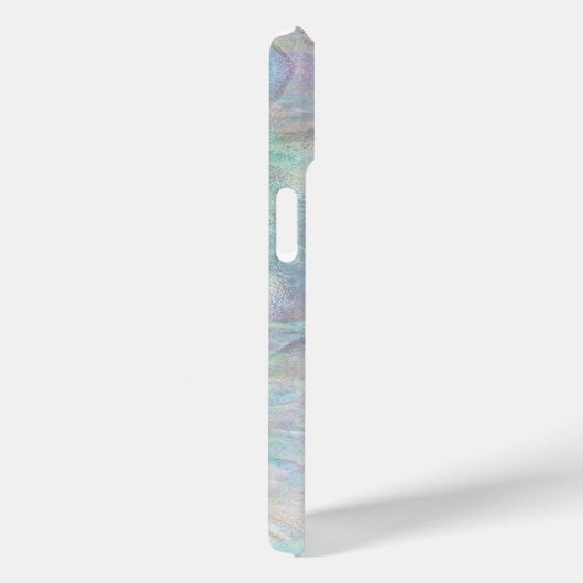 Elegant Girly Opal Waterverf Patroon Monogram Case-Mate iPhone Case (Achterkant / Rechts)