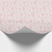 Elegant girly pastel roze florempatroon cadeaupapier (Hoek)