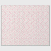 Elegant girly pastel roze florempatroon cadeaupapier (Vlak)
