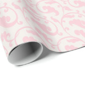 Elegant girly pastel roze florempatroon cadeaupapier (Rol Hoek)