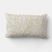 Elegant girly pastel roze groen bloempatroon kussen (Achterkant)