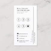 Elegant Girly Pastel Roze Loyalty Kaart Visitekaartje (Achterkant)