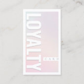 Elegant Girly Pastel Roze Loyalty Kaart Visitekaartje (Voorkant)