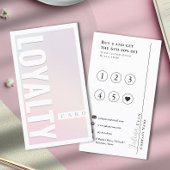 Elegant Girly Pastel Roze Loyalty Kaart Visitekaartje