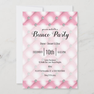 Elegant Girly Pink Bunco Kaart