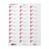Elegant Girly Pink Floral Return Address Etiket (Full Sheet)