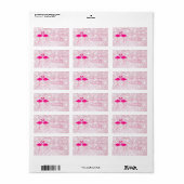 Elegant Girly Pink Glittery, Bokeh, Pink Flamingos Etiket (Full Sheet)