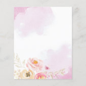 Elegant Girly Pink Gold Roos Garden Details brochu Flyer (Achterkant)