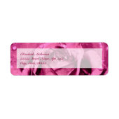 Elegant Girly Pink Rose Etiket (Voorkant)