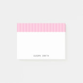 Elegant Girly Pink Rose Stripes Post-it® Notes (Voorkant)