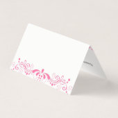 Elegant Girly Pink Swirls Lace Visitekaartje (Achterkant)