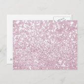Elegant Girly Pink White Faux Glitter Briefkaart (Voorkant / Achterkant)
