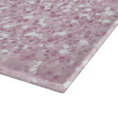 Elegant Girly Pink White Faux Glitter Snijplank (Hoek)