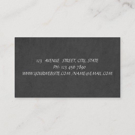 Elegant Girly Professional, Polka Dots, Black Bow Visitekaartje (Achterkant)