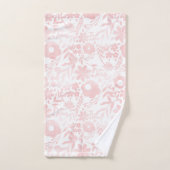 Elegant Girly Roos Gold Flowers Shapes Pattern Bad Handdoek (Handdoek)