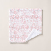 Elegant Girly Roos Gold Flowers Shapes Pattern Bad Handdoek (Wasdoekje)