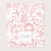 Elegant Girly Roos Gold Flowers Shapes Pattern Visitekaartje (Buitenkant ongevouwen)