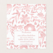 Elegant Girly Roos Gold Flowers Shapes Pattern Visitekaartje (Binnenkant ongevouwen)