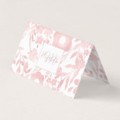 Elegant Girly Roos Gold Flowers Shapes Pattern Visitekaartje (Voorkant)