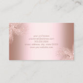 Elegant girly roos Gold glitter palm make-up Visitekaartje (Achterkant)