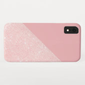 Elegant girly roos gold glitter & pastelroze Case-Mate iPhone case (Achterkant (horizontaal))