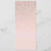 Elegant Girly Roos Gold Pink Menu (Achterkant)