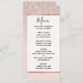 Elegant Girly Roos Gold Pink Menu (Voorkant / Achterkant)
