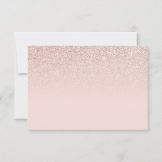 Elegant Girly Roos Gold Pink Save The Date (Achterkant)
