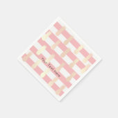 Elegant girly roos gouden anananaseptiel gestript servet (Hoek)