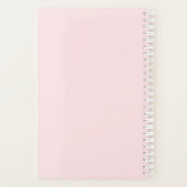 Elegant girly roos goudhandpalm witte marmer planner (Achterkant)