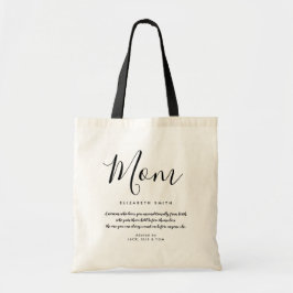 Elegant Girly Script Mam Quote Canvas tas