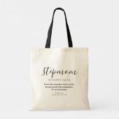 Elegant Girly Script Stepmam Quote Canvas tas (Achterkant)