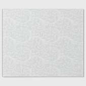 Elegant girly Silver Floral Monogram Cadeaupapier (Vlak)