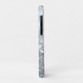 Elegant Girly Silver Glittery Bokeh Lotus Case-Mate iPhone Case (Achterkant/links)