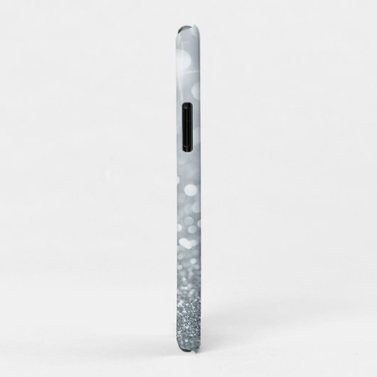 Elegant Girly Silver Glittery Bokeh Lotus Case-Mate iPhone Case (Achterkant/rechts)